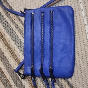 Rebecca Minkoff Vibrant Blue Triple Zip Crossbody Bag